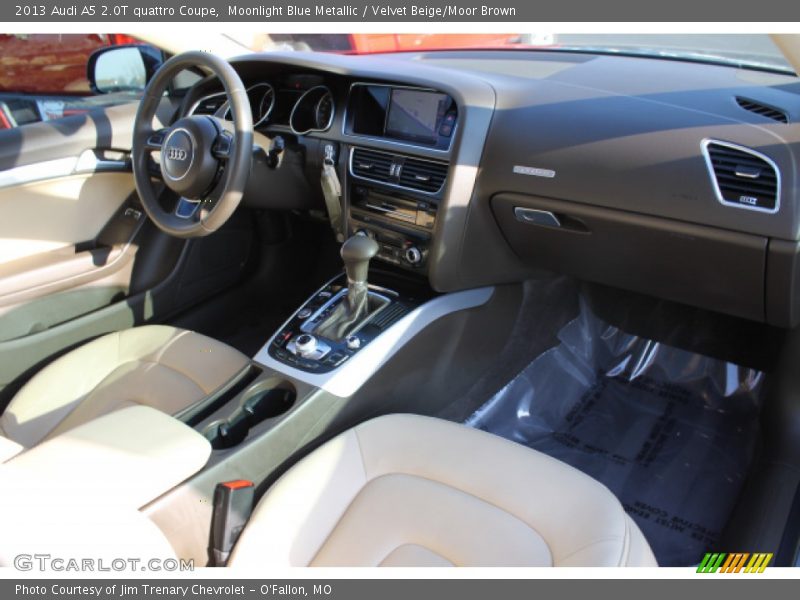 Moonlight Blue Metallic / Velvet Beige/Moor Brown 2013 Audi A5 2.0T quattro Coupe