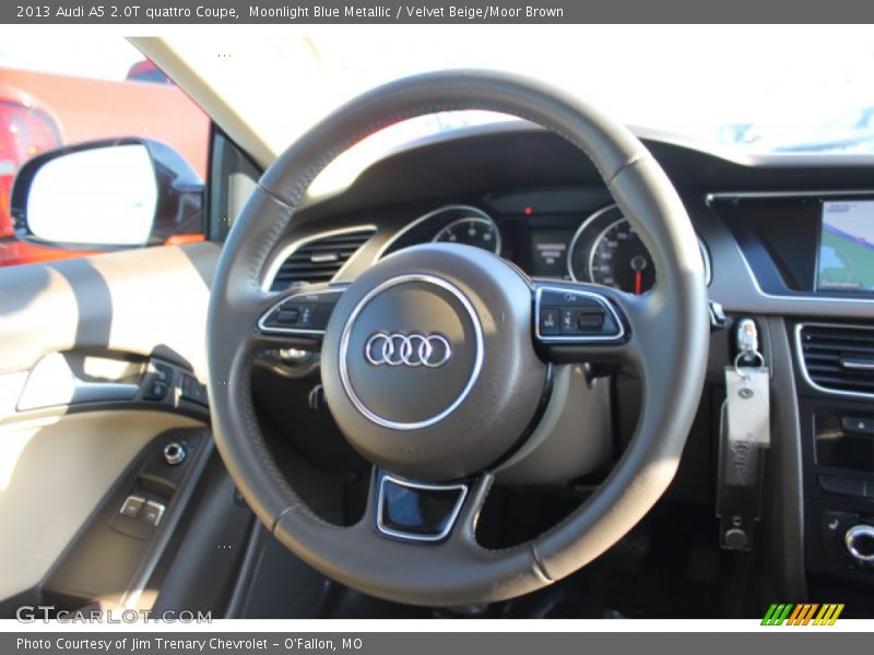 Moonlight Blue Metallic / Velvet Beige/Moor Brown 2013 Audi A5 2.0T quattro Coupe