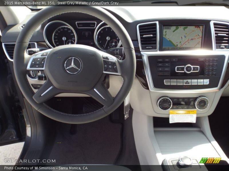 Steel Grey Metallic / Grey/Dark Grey 2015 Mercedes-Benz ML 350