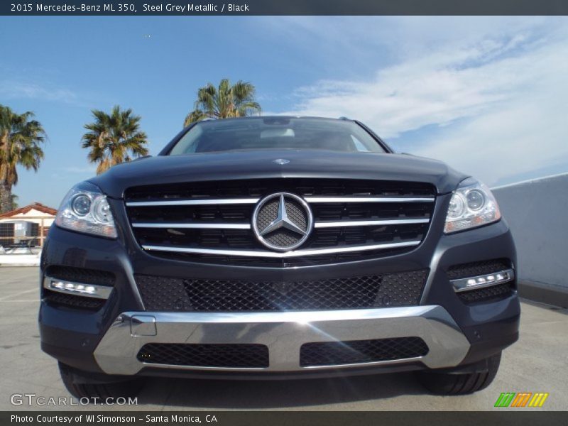 Steel Grey Metallic / Black 2015 Mercedes-Benz ML 350