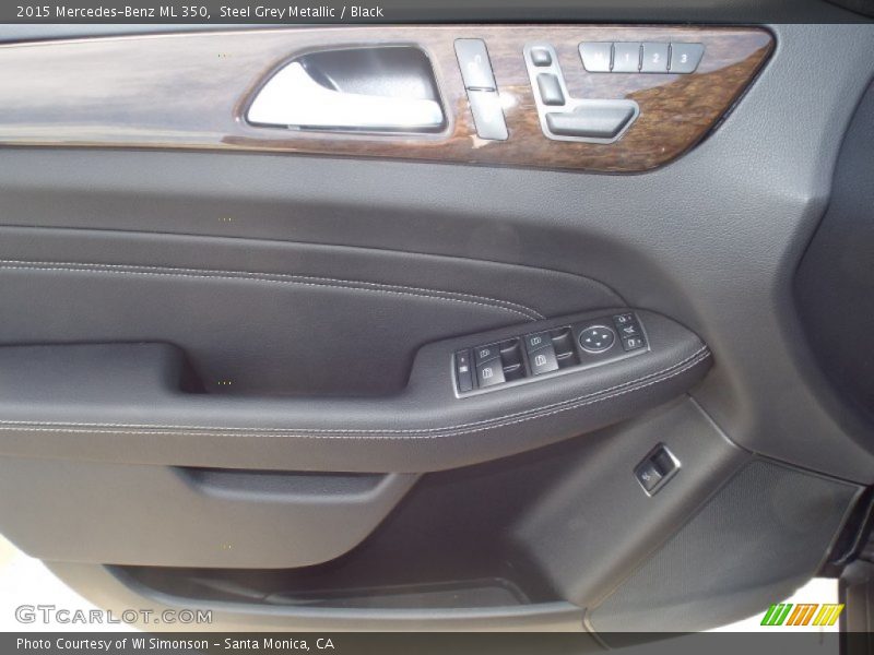 Steel Grey Metallic / Black 2015 Mercedes-Benz ML 350