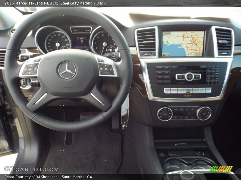 Steel Grey Metallic / Black 2015 Mercedes-Benz ML 350