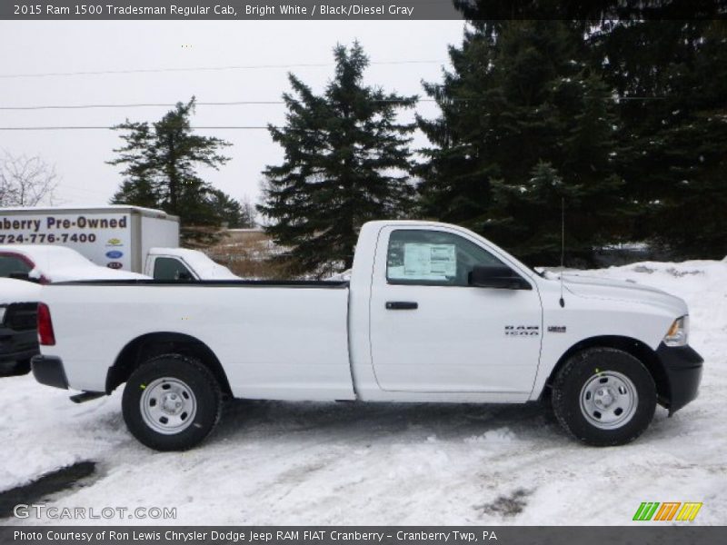 Bright White / Black/Diesel Gray 2015 Ram 1500 Tradesman Regular Cab