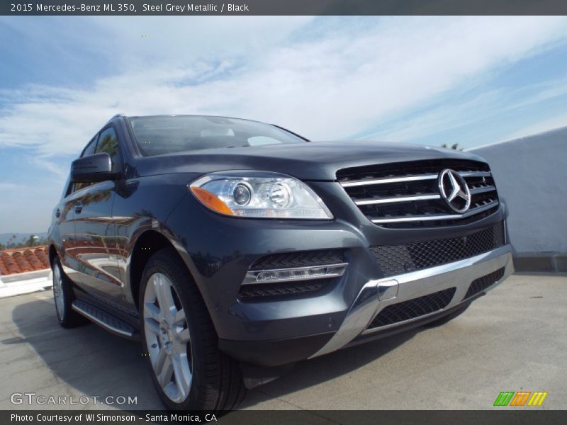 Steel Grey Metallic / Black 2015 Mercedes-Benz ML 350