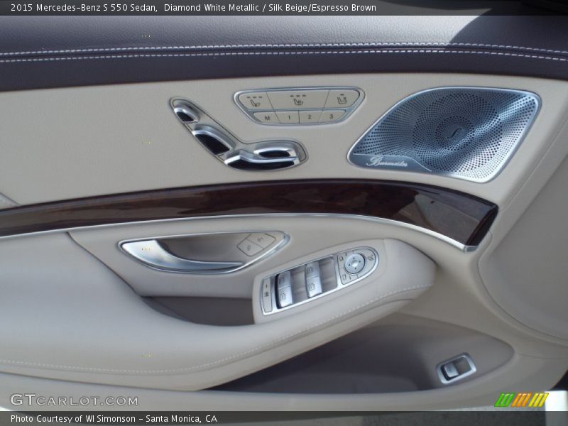 Diamond White Metallic / Silk Beige/Espresso Brown 2015 Mercedes-Benz S 550 Sedan