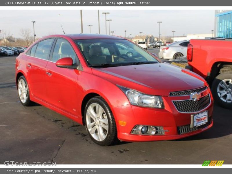 Crystal Red Metallic Tintcoat / Cocoa/Light Neutral Leather 2011 Chevrolet Cruze LTZ