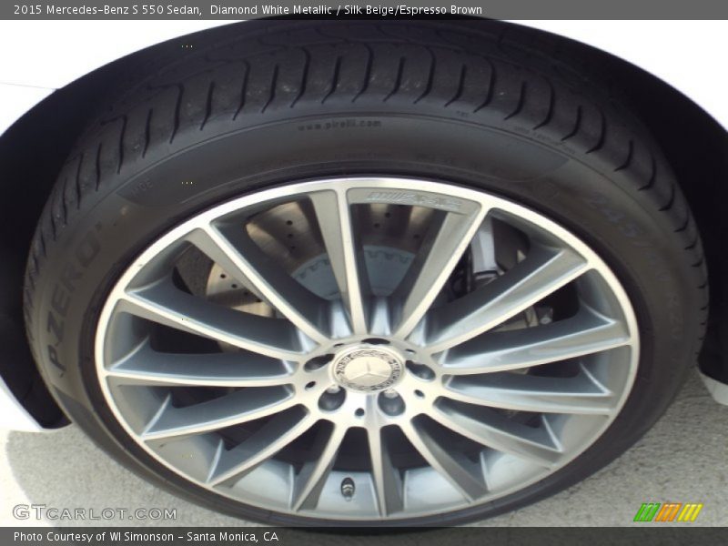 Diamond White Metallic / Silk Beige/Espresso Brown 2015 Mercedes-Benz S 550 Sedan