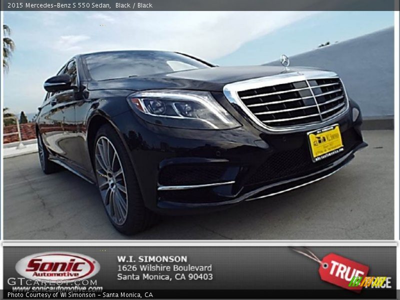 Black / Black 2015 Mercedes-Benz S 550 Sedan