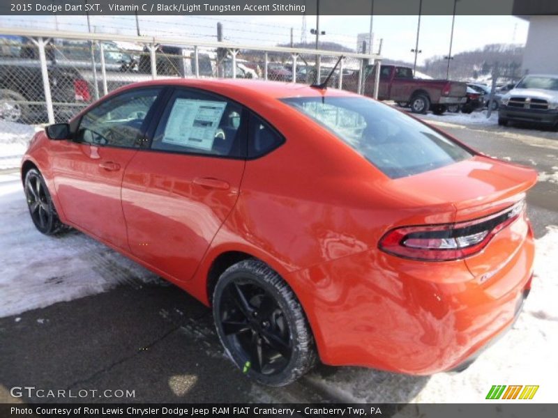 Vitamin C / Black/Light Tungsten Accent Stitching 2015 Dodge Dart SXT