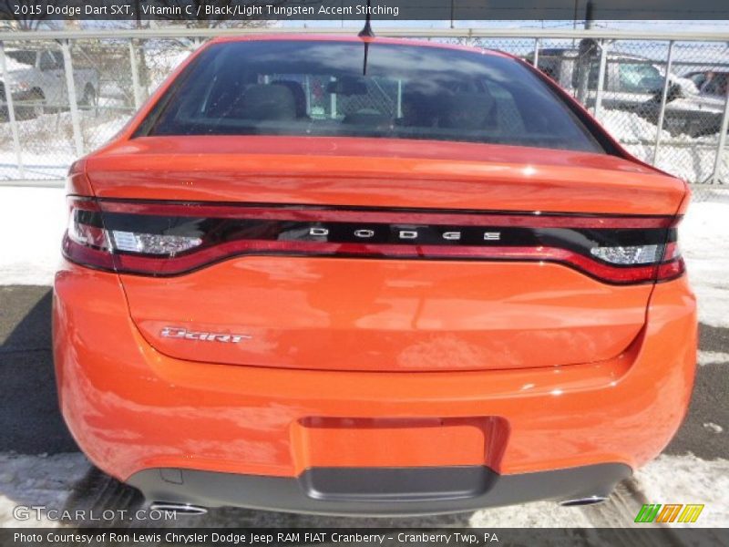 Vitamin C / Black/Light Tungsten Accent Stitching 2015 Dodge Dart SXT