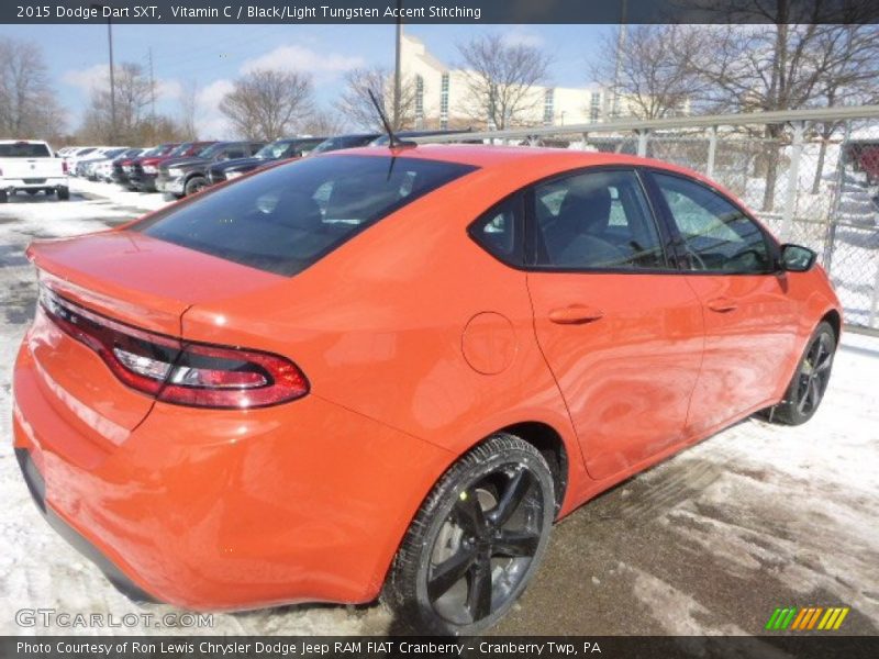 Vitamin C / Black/Light Tungsten Accent Stitching 2015 Dodge Dart SXT