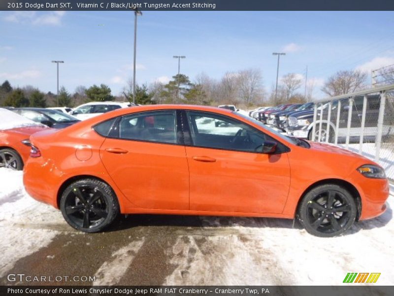 Vitamin C / Black/Light Tungsten Accent Stitching 2015 Dodge Dart SXT