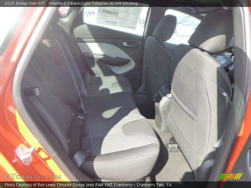 Vitamin C / Black/Light Tungsten Accent Stitching 2015 Dodge Dart SXT