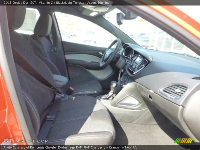 Vitamin C / Black/Light Tungsten Accent Stitching 2015 Dodge Dart SXT