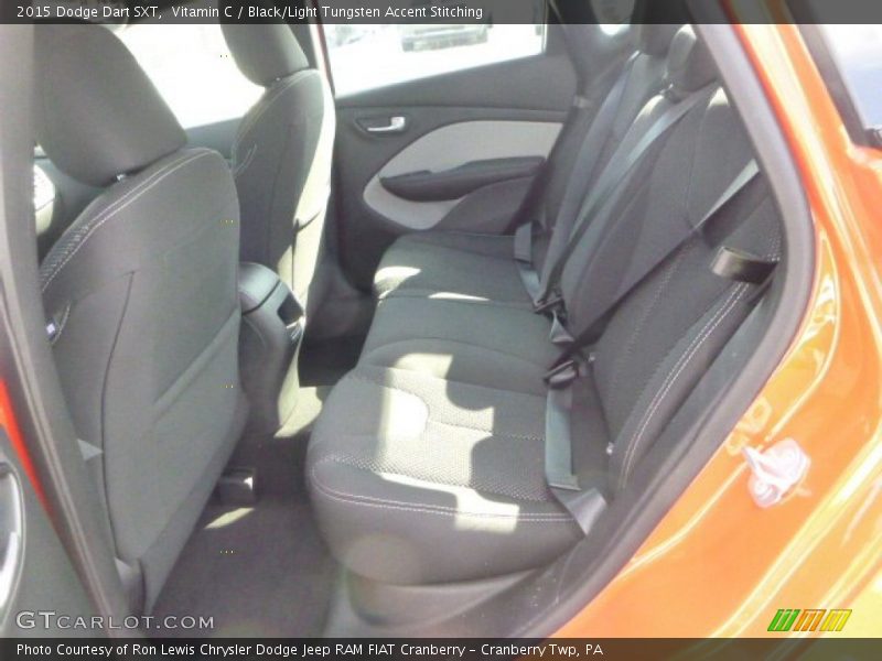 Vitamin C / Black/Light Tungsten Accent Stitching 2015 Dodge Dart SXT