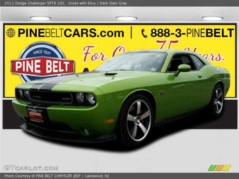 Green with Envy / Dark Slate Gray 2011 Dodge Challenger SRT8 392