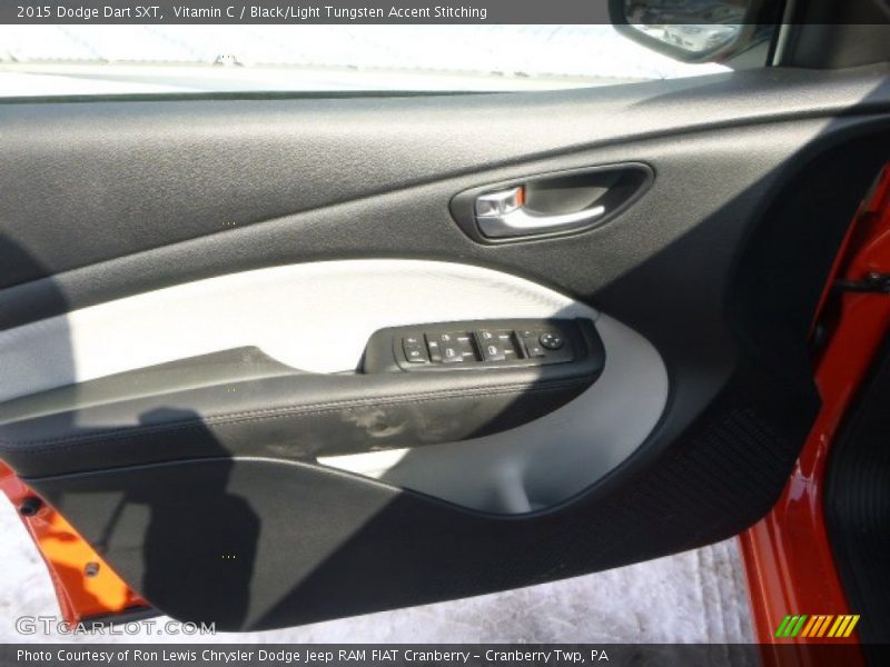 Vitamin C / Black/Light Tungsten Accent Stitching 2015 Dodge Dart SXT