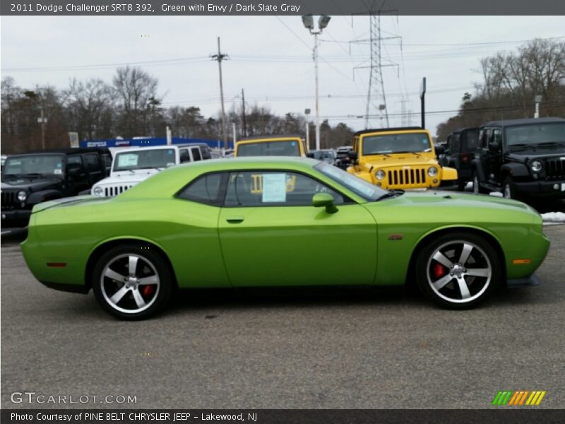 Green with Envy / Dark Slate Gray 2011 Dodge Challenger SRT8 392