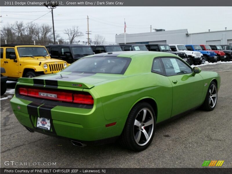 Green with Envy / Dark Slate Gray 2011 Dodge Challenger SRT8 392
