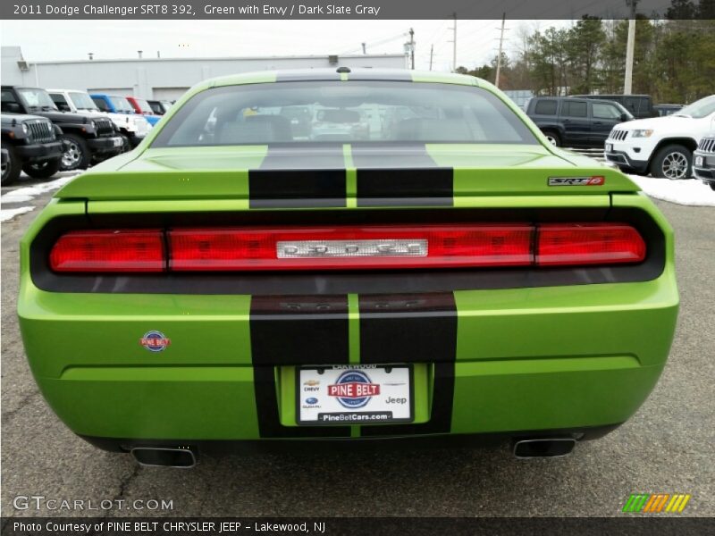 Green with Envy / Dark Slate Gray 2011 Dodge Challenger SRT8 392