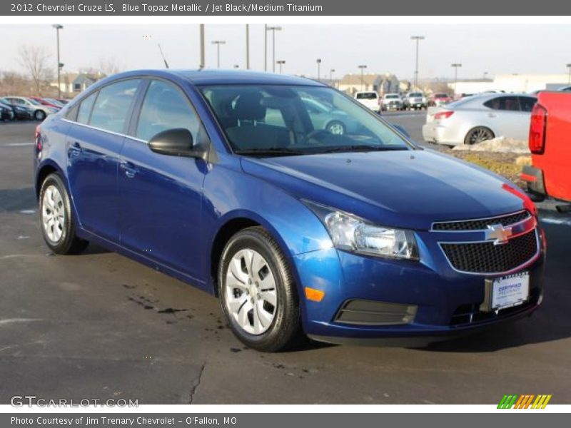 Blue Topaz Metallic / Jet Black/Medium Titanium 2012 Chevrolet Cruze LS