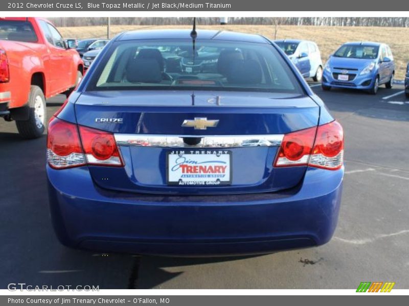 Blue Topaz Metallic / Jet Black/Medium Titanium 2012 Chevrolet Cruze LS