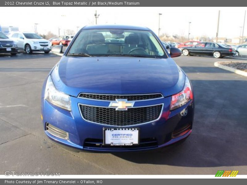 Blue Topaz Metallic / Jet Black/Medium Titanium 2012 Chevrolet Cruze LS