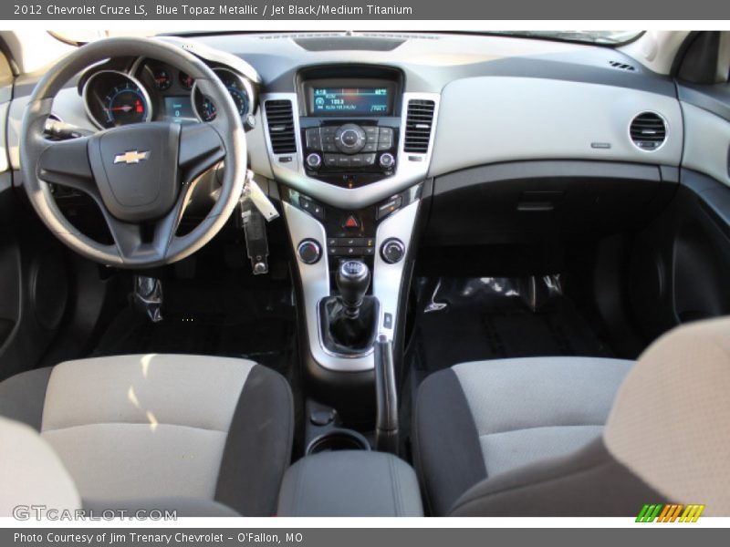 Blue Topaz Metallic / Jet Black/Medium Titanium 2012 Chevrolet Cruze LS