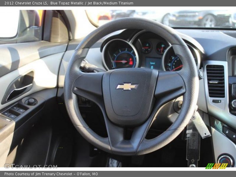 Blue Topaz Metallic / Jet Black/Medium Titanium 2012 Chevrolet Cruze LS