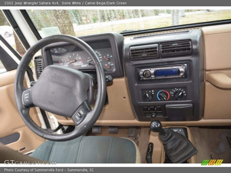 Stone White / Camel Beige/Dark Green 2002 Jeep Wrangler Sahara 4x4