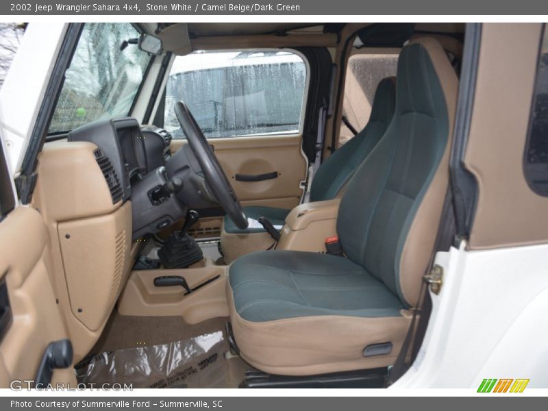 Stone White / Camel Beige/Dark Green 2002 Jeep Wrangler Sahara 4x4