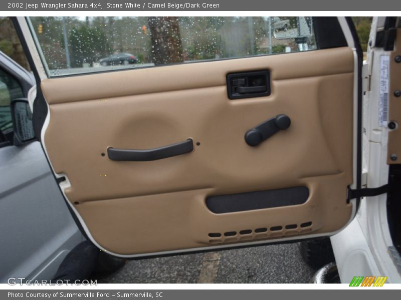 Stone White / Camel Beige/Dark Green 2002 Jeep Wrangler Sahara 4x4