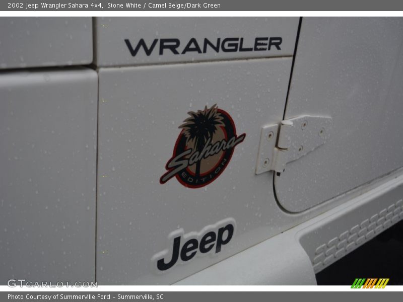 Stone White / Camel Beige/Dark Green 2002 Jeep Wrangler Sahara 4x4
