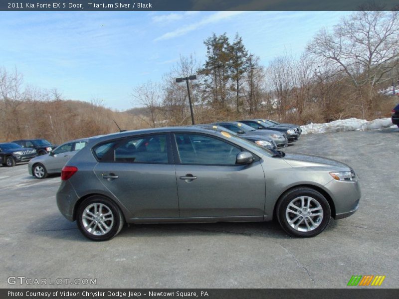 Titanium Silver / Black 2011 Kia Forte EX 5 Door