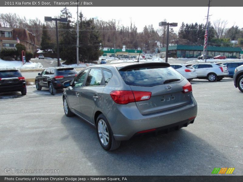 Titanium Silver / Black 2011 Kia Forte EX 5 Door