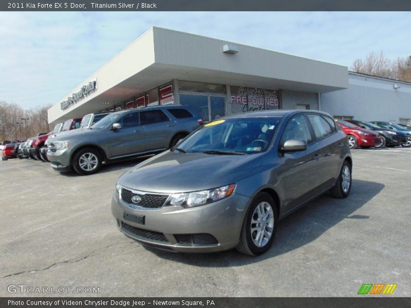 Titanium Silver / Black 2011 Kia Forte EX 5 Door