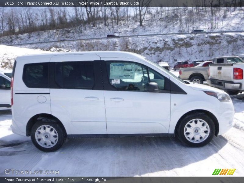 Frozen White / Charcoal Black Cloth 2015 Ford Transit Connect XLT Wagon