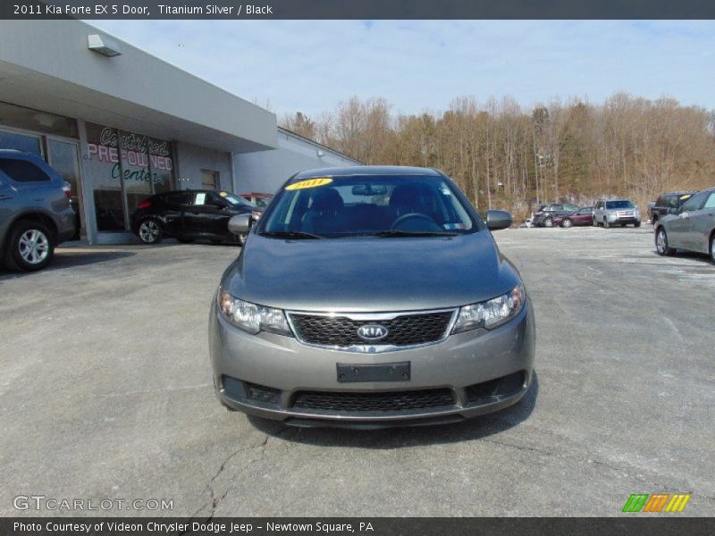 Titanium Silver / Black 2011 Kia Forte EX 5 Door