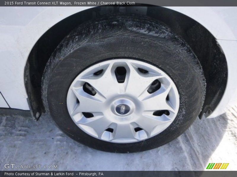 Frozen White / Charcoal Black Cloth 2015 Ford Transit Connect XLT Wagon