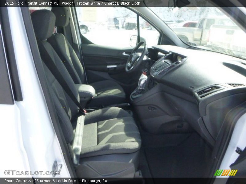 Frozen White / Charcoal Black Cloth 2015 Ford Transit Connect XLT Wagon