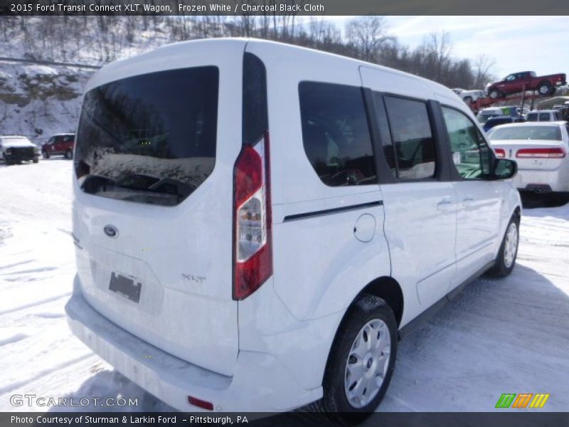 Frozen White / Charcoal Black Cloth 2015 Ford Transit Connect XLT Wagon