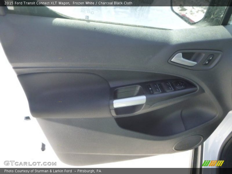 Frozen White / Charcoal Black Cloth 2015 Ford Transit Connect XLT Wagon