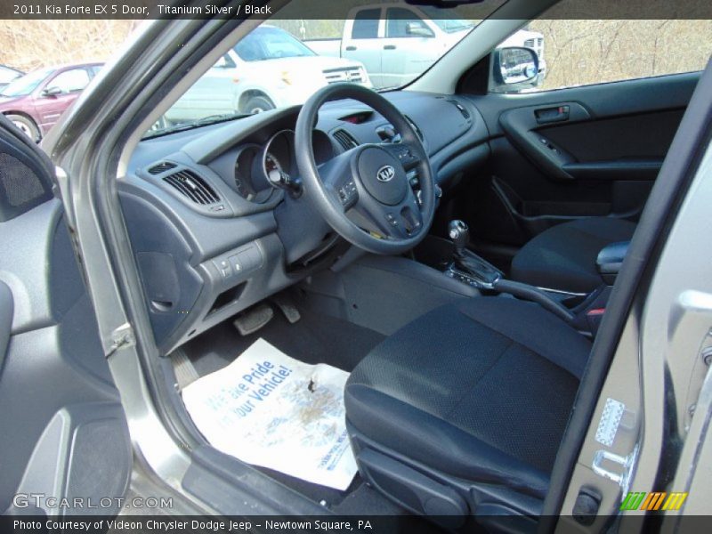 Titanium Silver / Black 2011 Kia Forte EX 5 Door