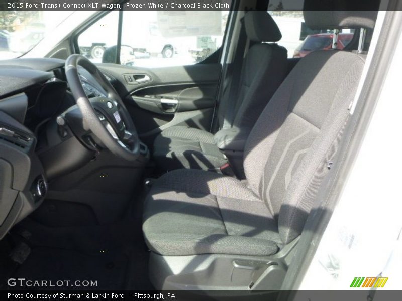 Frozen White / Charcoal Black Cloth 2015 Ford Transit Connect XLT Wagon