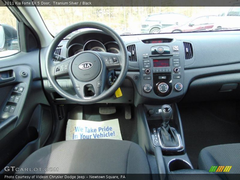 Titanium Silver / Black 2011 Kia Forte EX 5 Door