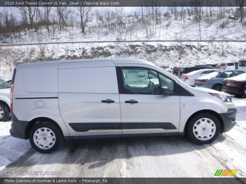 Silver / Charcoal Black Cloth 2015 Ford Transit Connect XL Van
