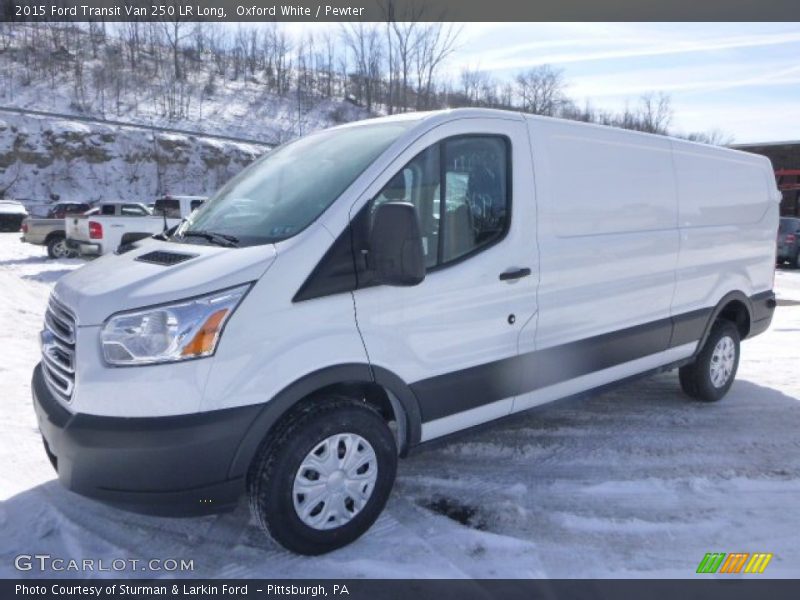 Oxford White / Pewter 2015 Ford Transit Van 250 LR Long
