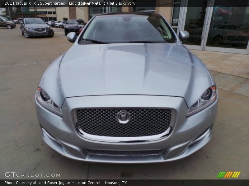 Liquid Silver Metallic / Jet Black/Ivory 2011 Jaguar XJ XJL Supercharged