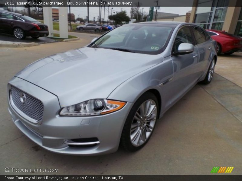 Liquid Silver Metallic / Jet Black/Ivory 2011 Jaguar XJ XJL Supercharged