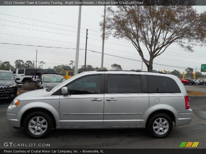 Bright Silver Metallic / Medium Slate Gray/Light Shale 2010 Chrysler Town & Country Touring